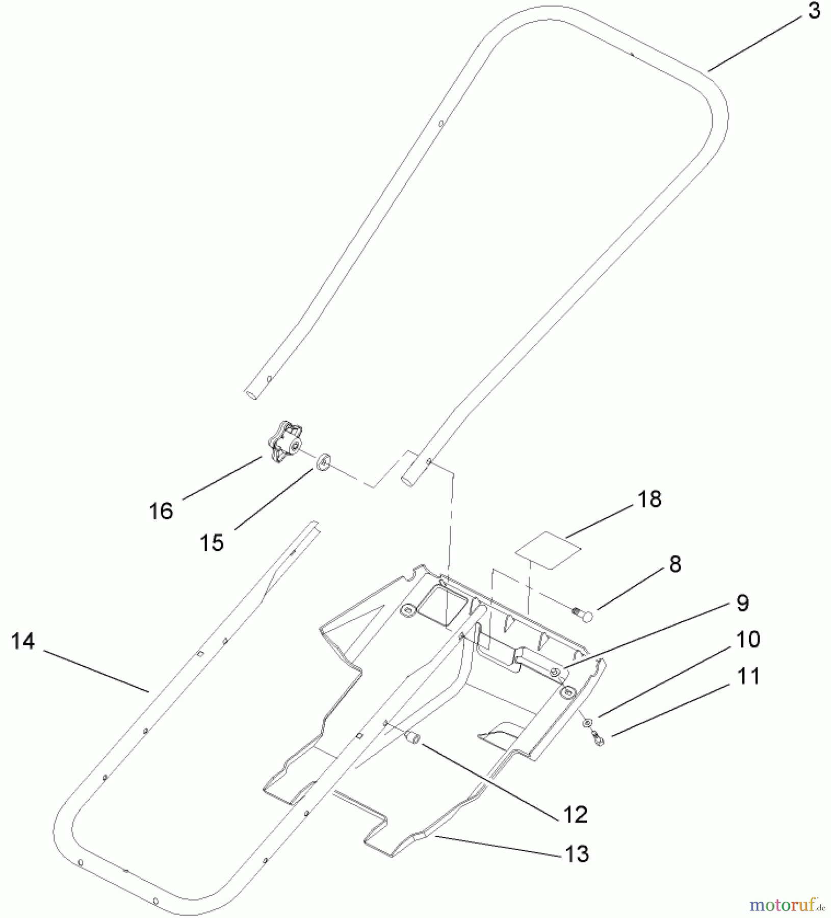 Toro Neu Snow Blowers/Snow Throwers Seite 1 38182 - Toro Powerlite Snowthrower, 2007 (270000001-270999999) HANDLE AND LOWER SHROUD ASSEMBLY