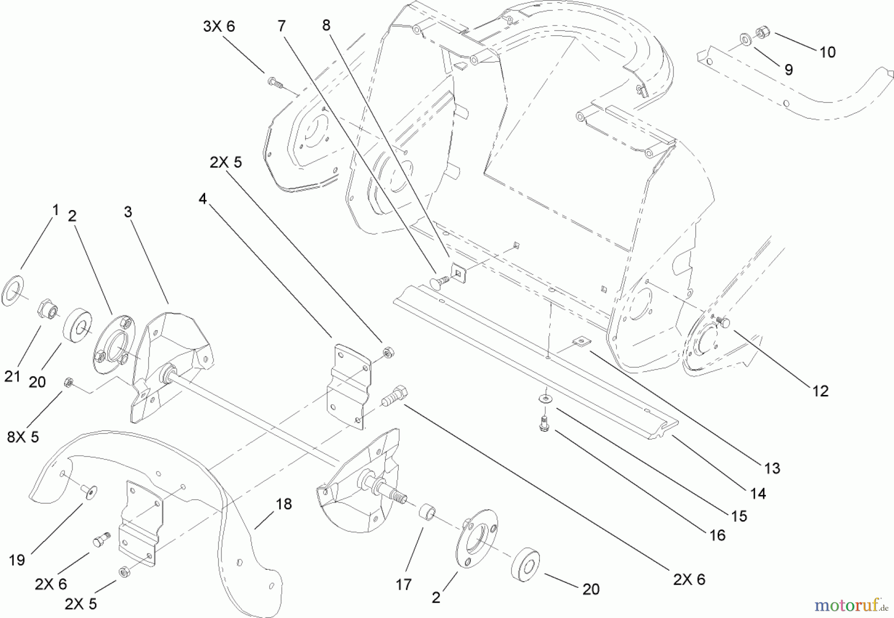 Toro Neu Snow Blowers/Snow Throwers Seite 1 38182 - Toro Powerlite Snowthrower, 2007 (270000001-270999999) ROTOR ASSEMBLY