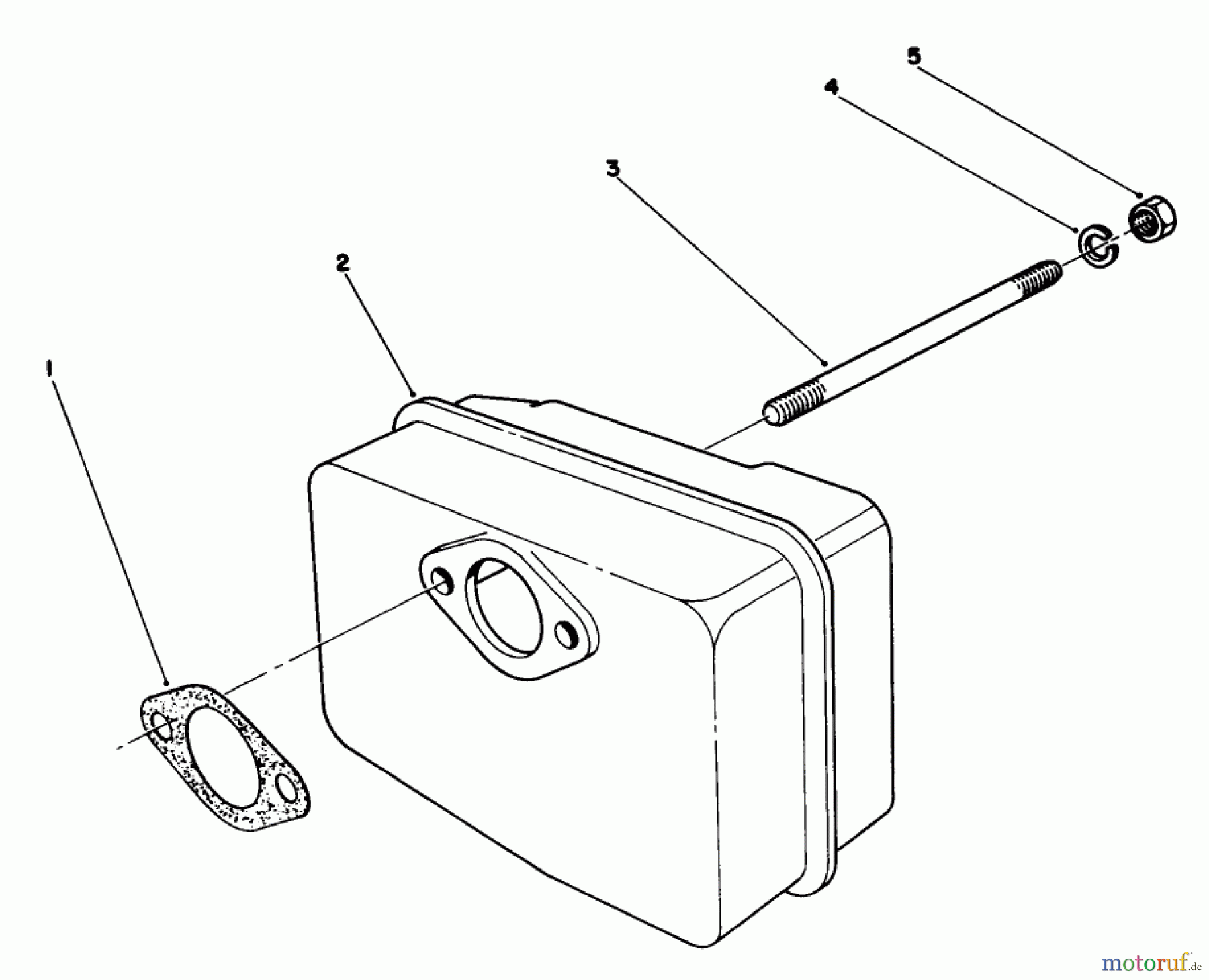 Toro Neu Snow Blowers/Snow Throwers Seite 1 38185 - Toro CCR 2000 Snowthrower, 1987 (7000001-7999999) MUFFLER ASSSEMBLY