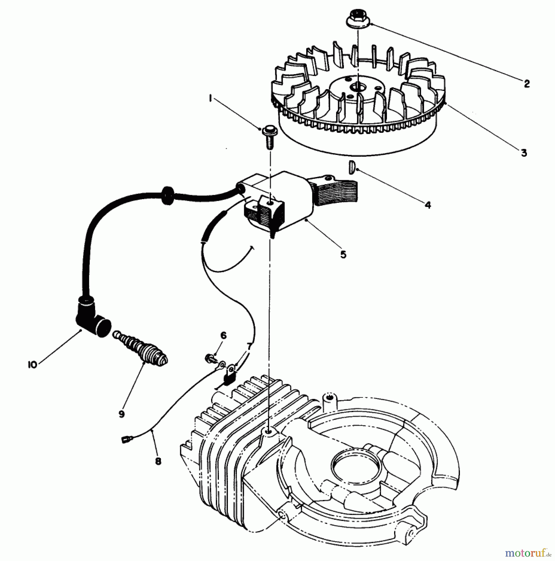 Toro Neu Snow Blowers/Snow Throwers Seite 1 38185C - Toro CCR 2000 Snowthrower, 1988 (8000001-8999999) FLYWHEEL & MAGNETO ASSEMBLY