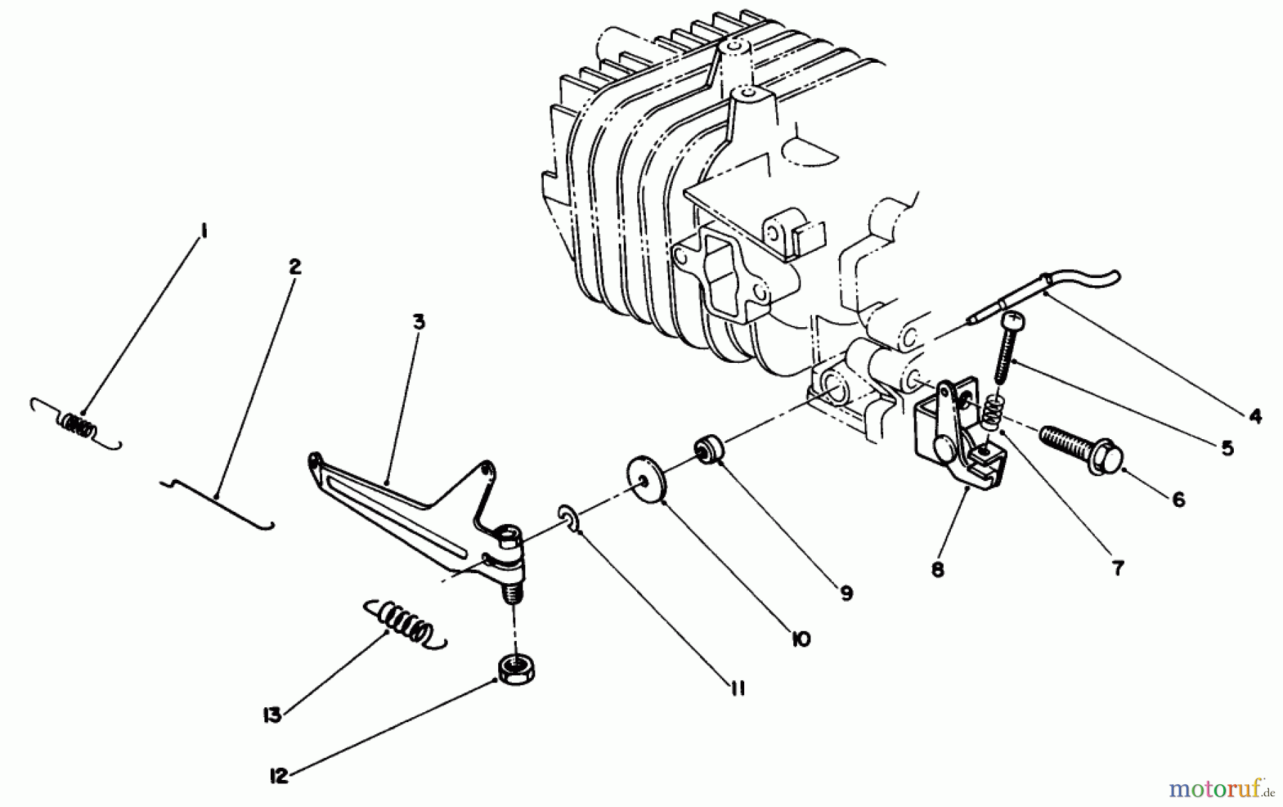 Toro Neu Snow Blowers/Snow Throwers Seite 1 38185C - Toro CCR 2000 Snowthrower, 1988 (8000001-8999999) GOVERNOR ASSEMBLY