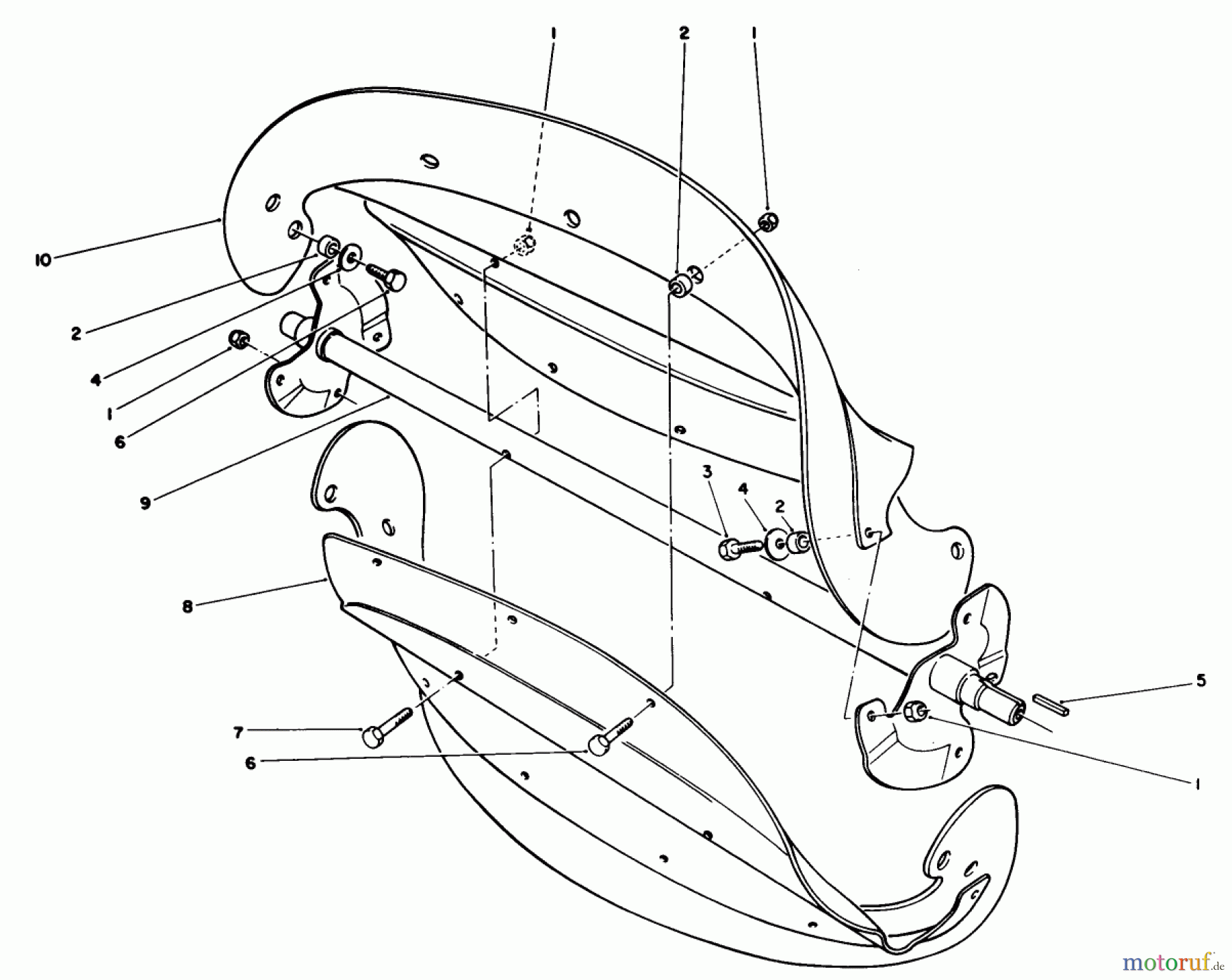 Toro Neu Snow Blowers/Snow Throwers Seite 1 38185C - Toro CCR 2000 Snowthrower, 1988 (8000001-8999999) ROTOR ASSEMBLY