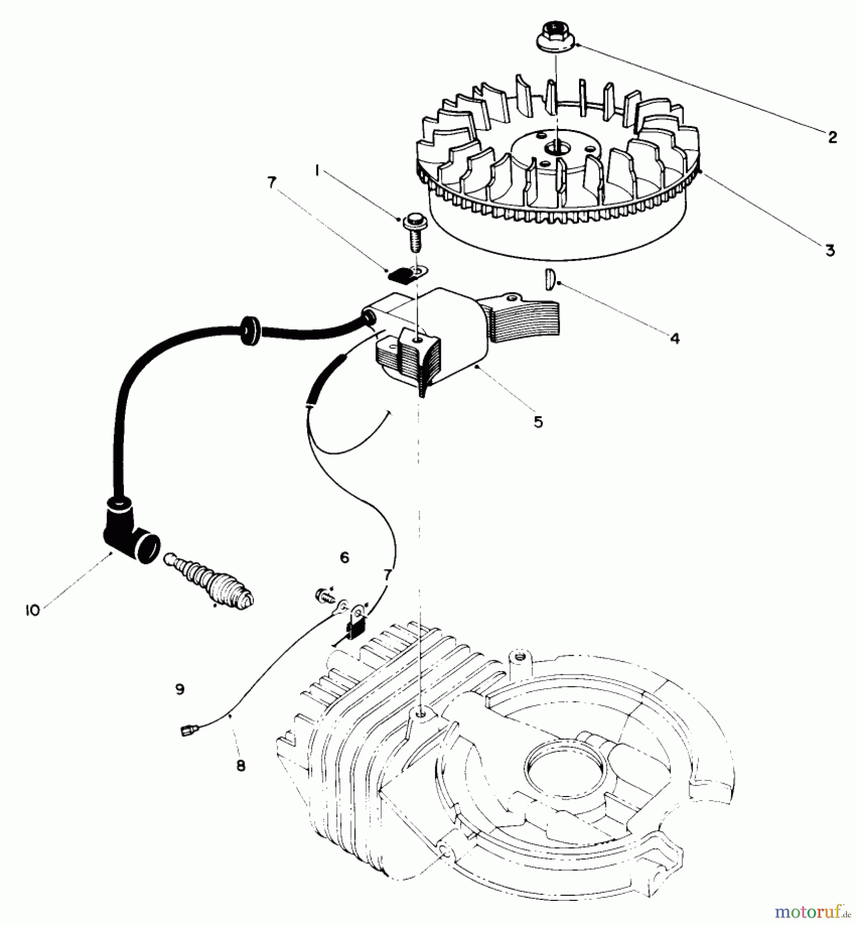 Toro Neu Snow Blowers/Snow Throwers Seite 1 38185C - Toro CCR 2000 Snowthrower, 1989 (9000001-9999999) FLYWHEEL & MAGNETO ASSEMBLY