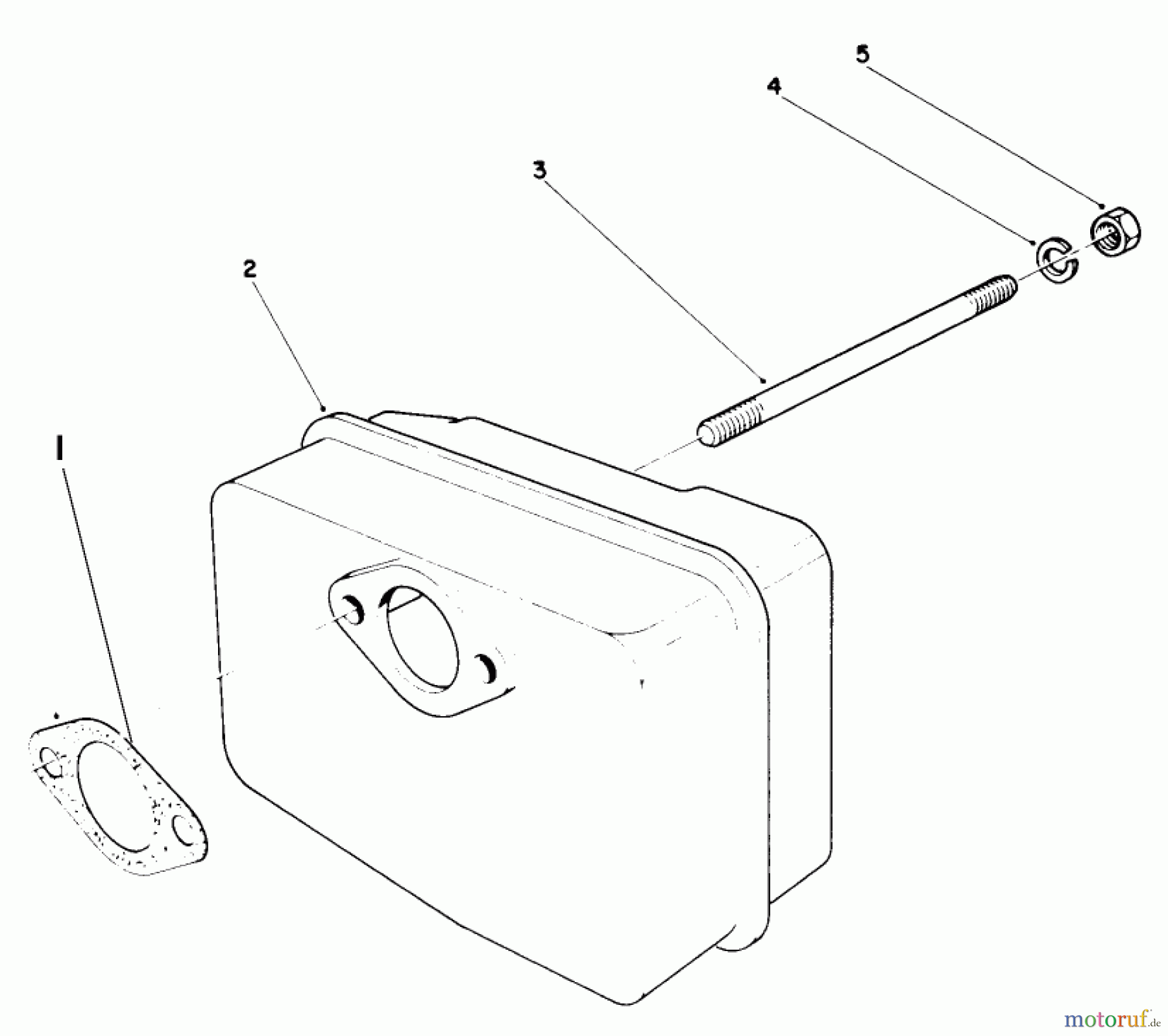 Toro Neu Snow Blowers/Snow Throwers Seite 1 38185C - Toro CCR 2000 Snowthrower, 1989 (9000001-9999999) MUFFLER ASSEMBLY