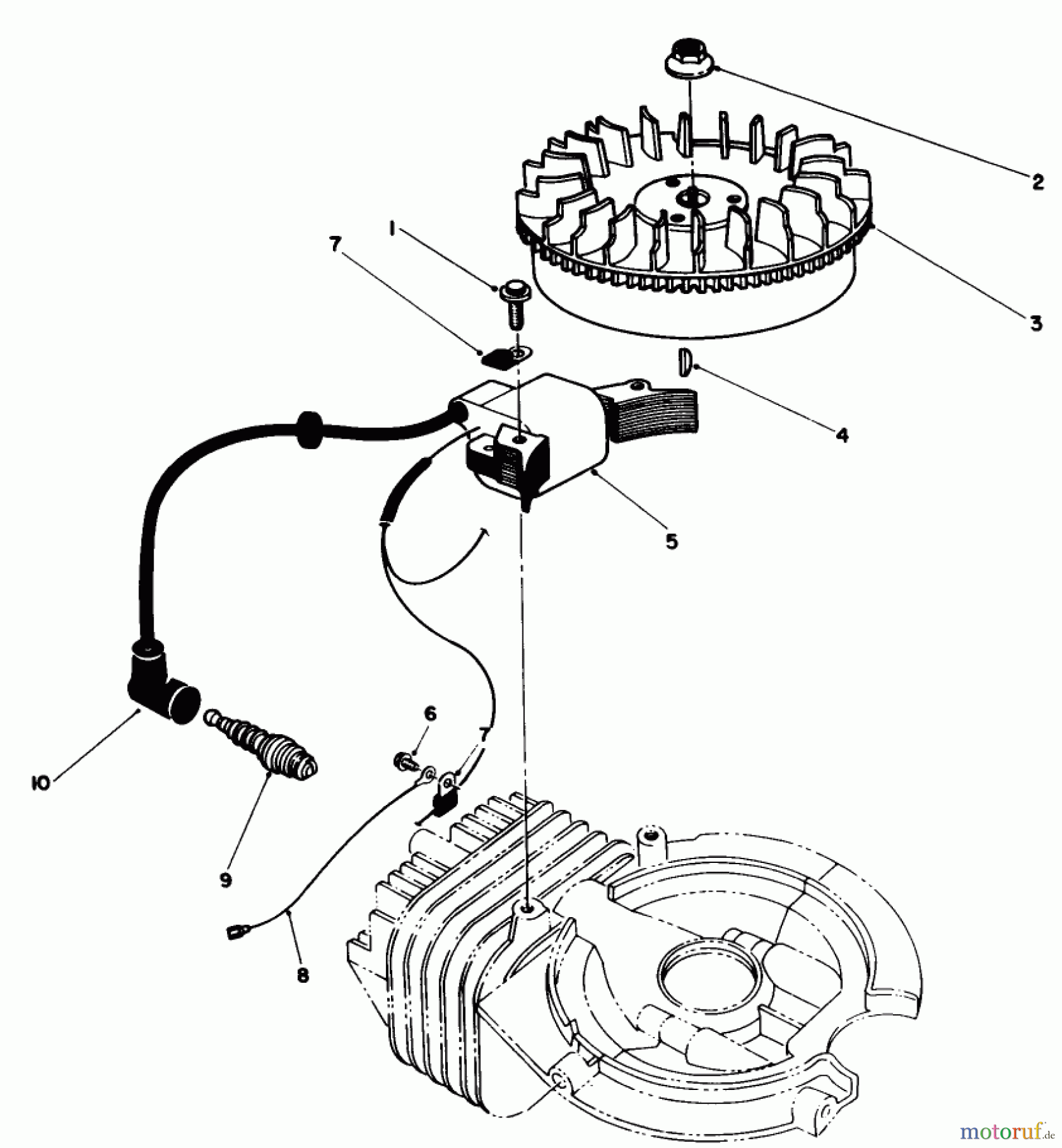 Toro Neu Snow Blowers/Snow Throwers Seite 1 38186 - Toro CCR 2000 Snowthrower, 1990 (0000001-0999999) FLYWHEEL & MAGNETO ASSEMBLY (ENGINE MODEL NO. 47PK9)