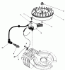 Toro 38186 - CCR 2000 Snowthrower, 1990 (0000001-0999999) Ersatzteile FLYWHEEL & MAGNETO ASSEMBLY (ENGINE MODEL NO. 47PK9)