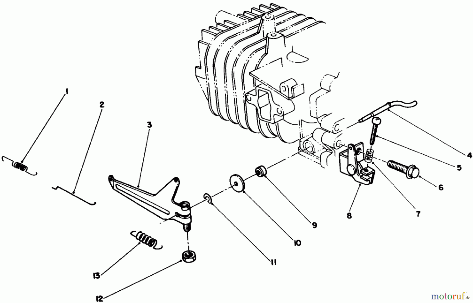 Toro Neu Snow Blowers/Snow Throwers Seite 1 38186 - Toro CCR 2000 Snowthrower, 1990 (0000001-0999999) GOVERNOR ASSEMBLY (ENGINE MODEL NO. 47PK9)