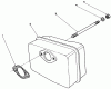 Toro 38186 - CCR 2000 Snowthrower, 1990 (0000001-0999999) Ersatzteile MUFFLER ASSEMBLY (ENGINE MODEL NO. 47PK9)