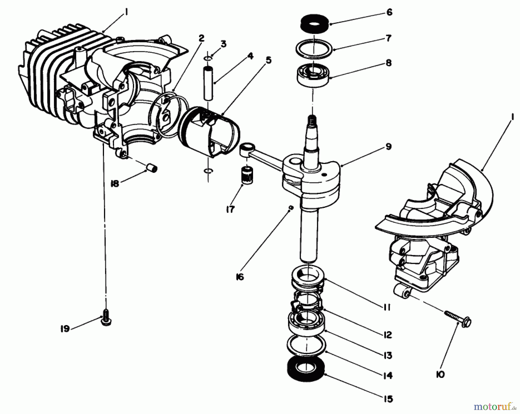Toro Neu Snow Blowers/Snow Throwers Seite 1 38186 - Toro CCR 2000 Snowthrower, 1990 (0000001-0999999) SHORT BLOCK ASSEMBLY (ENGINE MODEL NO. 47PK9)