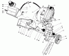 Toro 38186 - CCR 2000 Snowthrower, 1991 (1000001-1999999) Ersatzteile ENGINE & MAIN FRAME ASSEMBLY