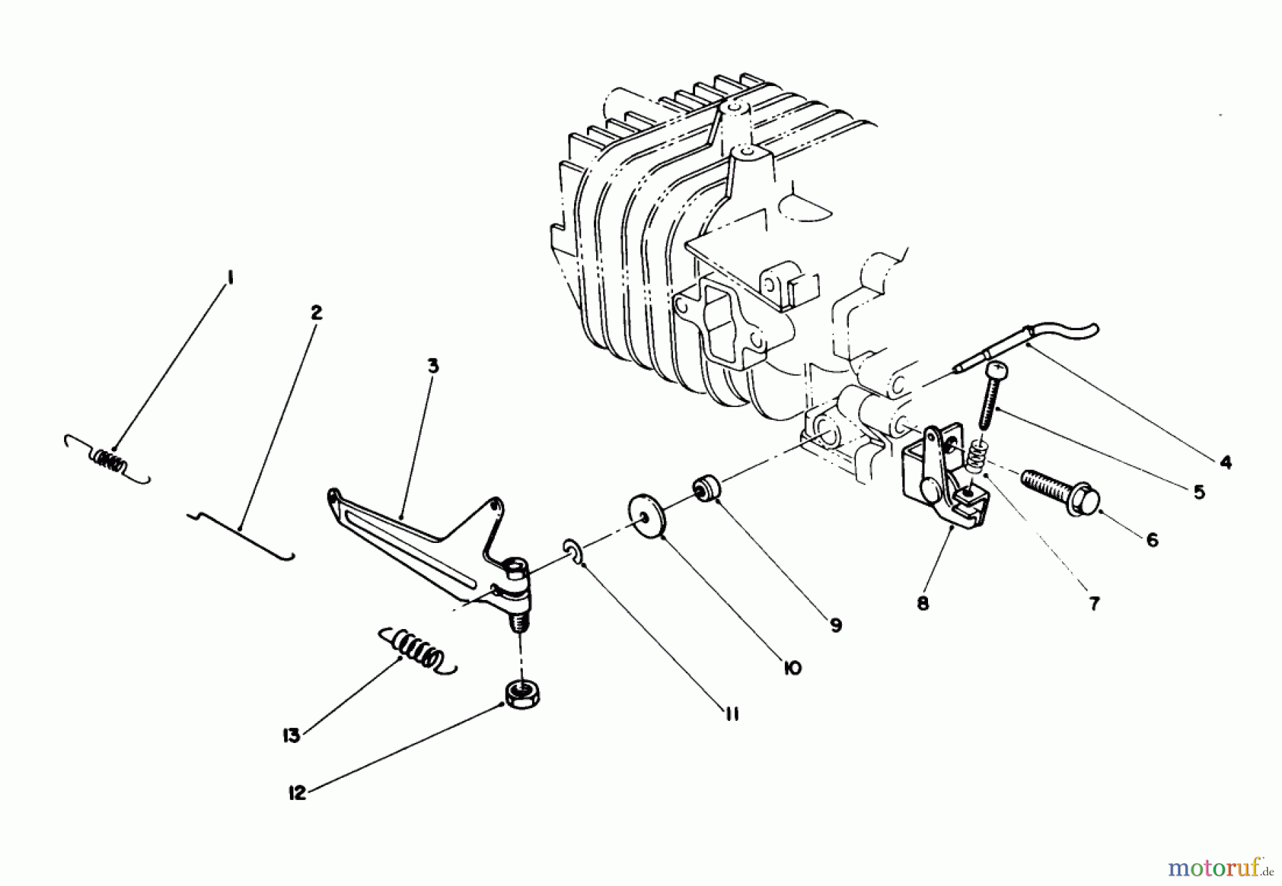 Toro Neu Snow Blowers/Snow Throwers Seite 1 38186 - Toro CCR 2000 Snowthrower, 1991 (1000001-1999999) GOVERNOR ASSEMBLY (ENGINE MODEL NO. 47PH7-5, 47PK9-5 & 47PLO-5)