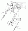 Toro 38186 - CCR 2000 Snowthrower, 1991 (1000001-1999999) Ersatzteile HANDLE ASSEMBLY