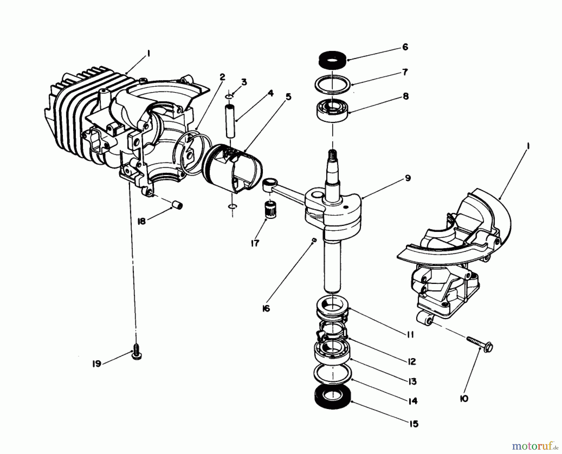 Toro Neu Snow Blowers/Snow Throwers Seite 1 38186 - Toro CCR 2000 Snowthrower, 1991 (1000001-1999999) SHORT BLOCK ASSEMBLY (ENGINE MODEL NO. 47PH7-5, 47PK9-5 & 47PLO-5)