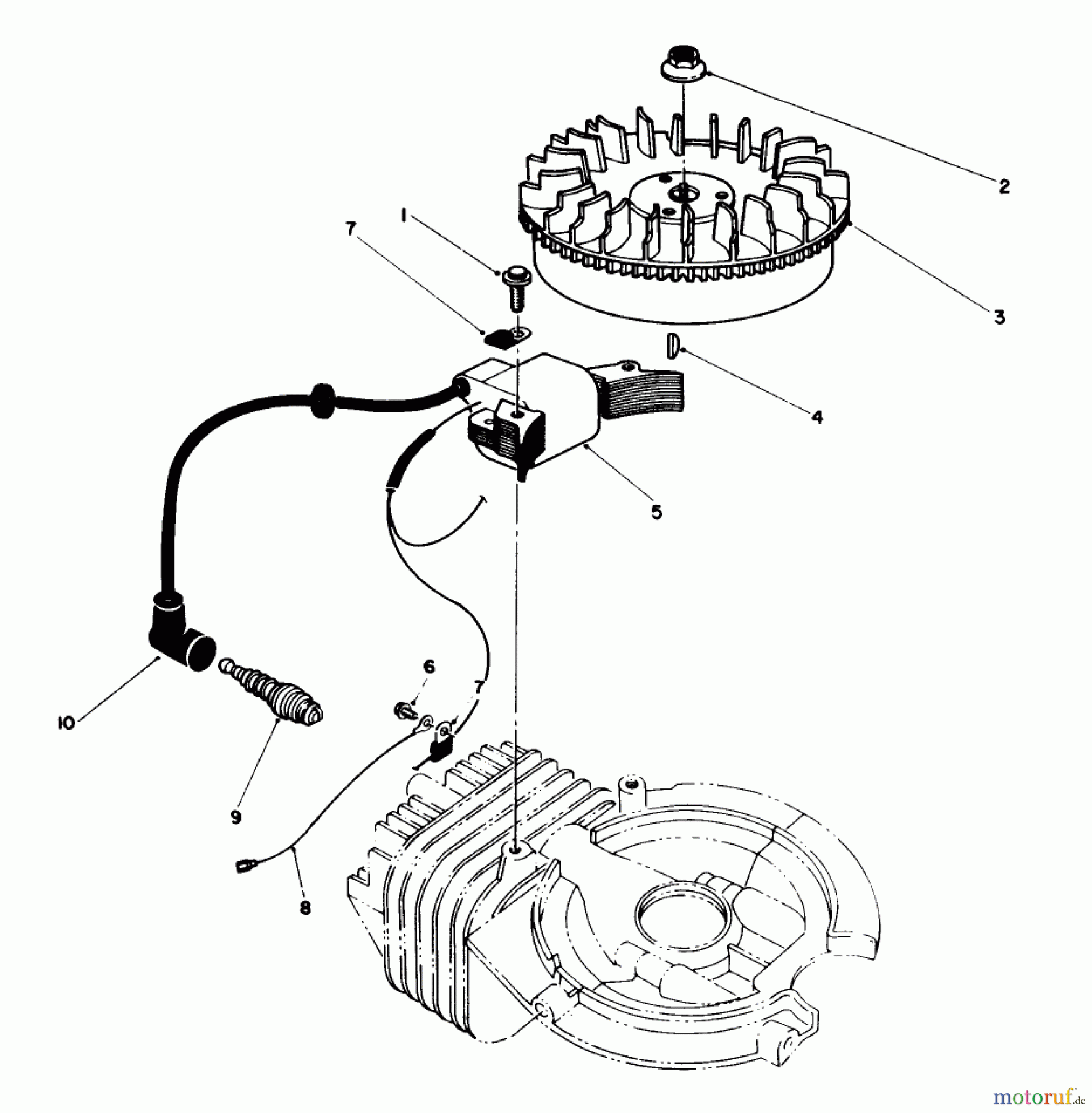 Toro Neu Snow Blowers/Snow Throwers Seite 1 38185 - Toro CCR 2000 Snowthrower, 1992 (2000001-2999999) FLYWHEEL & MAGNETO ASSEMBLY (ENGINE MODEL NO. 47PM1-5)