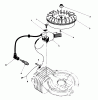 Toro 38186 - CCR 2000 Snowthrower, 1992 (2000001-2999999) Ersatzteile FLYWHEEL & MAGNETO ASSEMBLY (ENGINE MODEL NO. 47PM1-5)