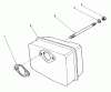 Toro 38186 - CCR 2000 Snowthrower, 1992 (2000001-2999999) Ersatzteile MUFFLER ASSEMBLY(ENGINE MODEL NO. 47PM1-5)