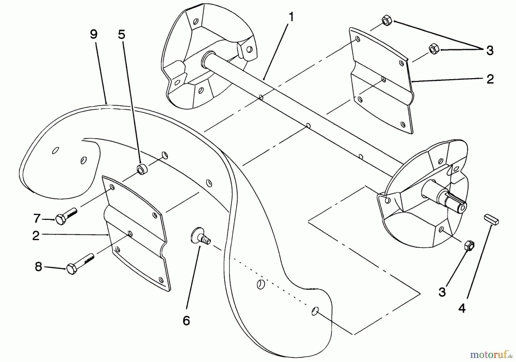 Toro Neu Snow Blowers/Snow Throwers Seite 1 38186 - Toro CCR 2000 Snowthrower, 1993 (3900001-3999999) ROTOR ASSEMBLY