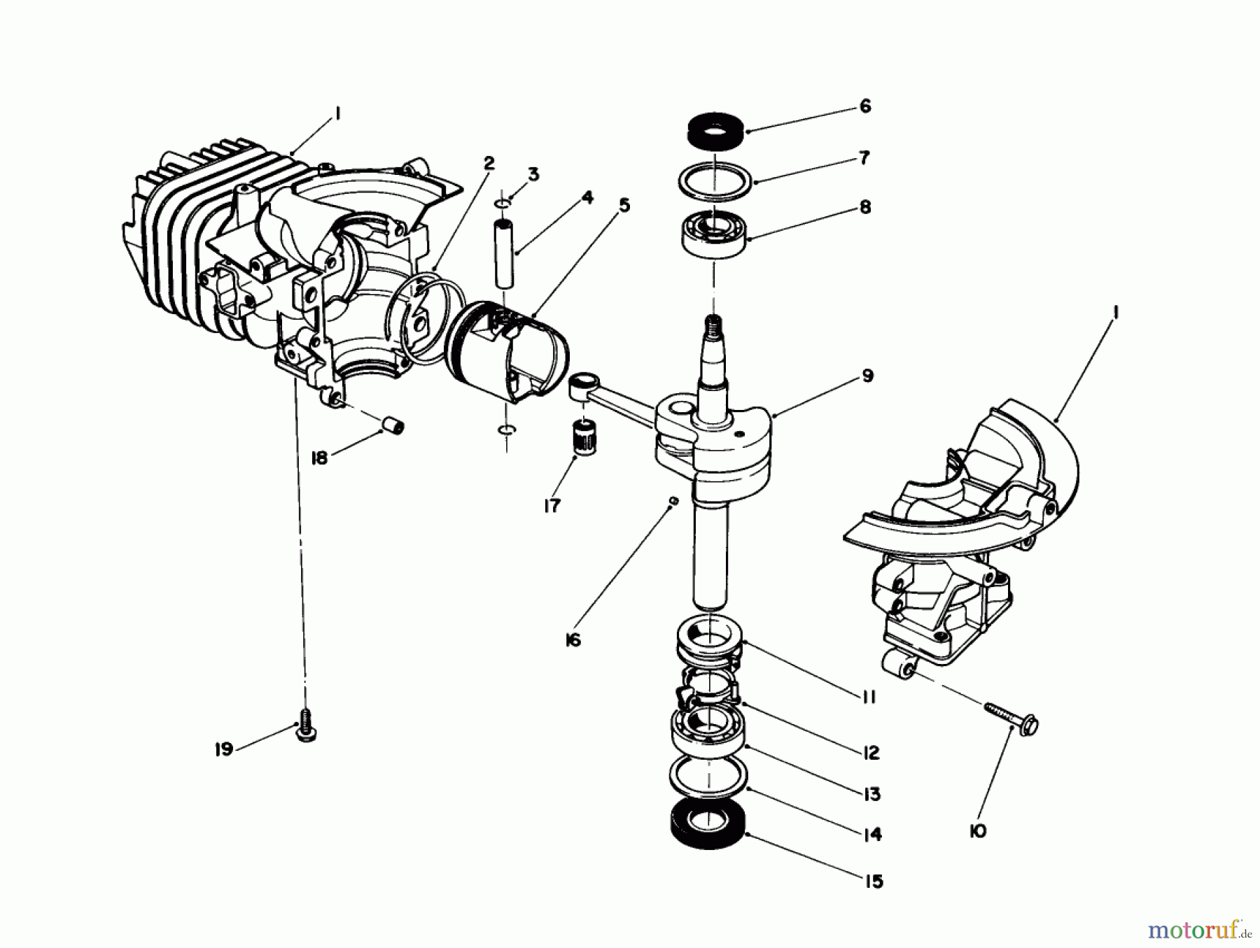 Toro Neu Snow Blowers/Snow Throwers Seite 1 38185 - Toro CCR 2000 Snowthrower, 1993 (3900001-3999999) SHORT BLOCK ASSEMBLY (ENGINE MODEL NO. 47PM1-5)