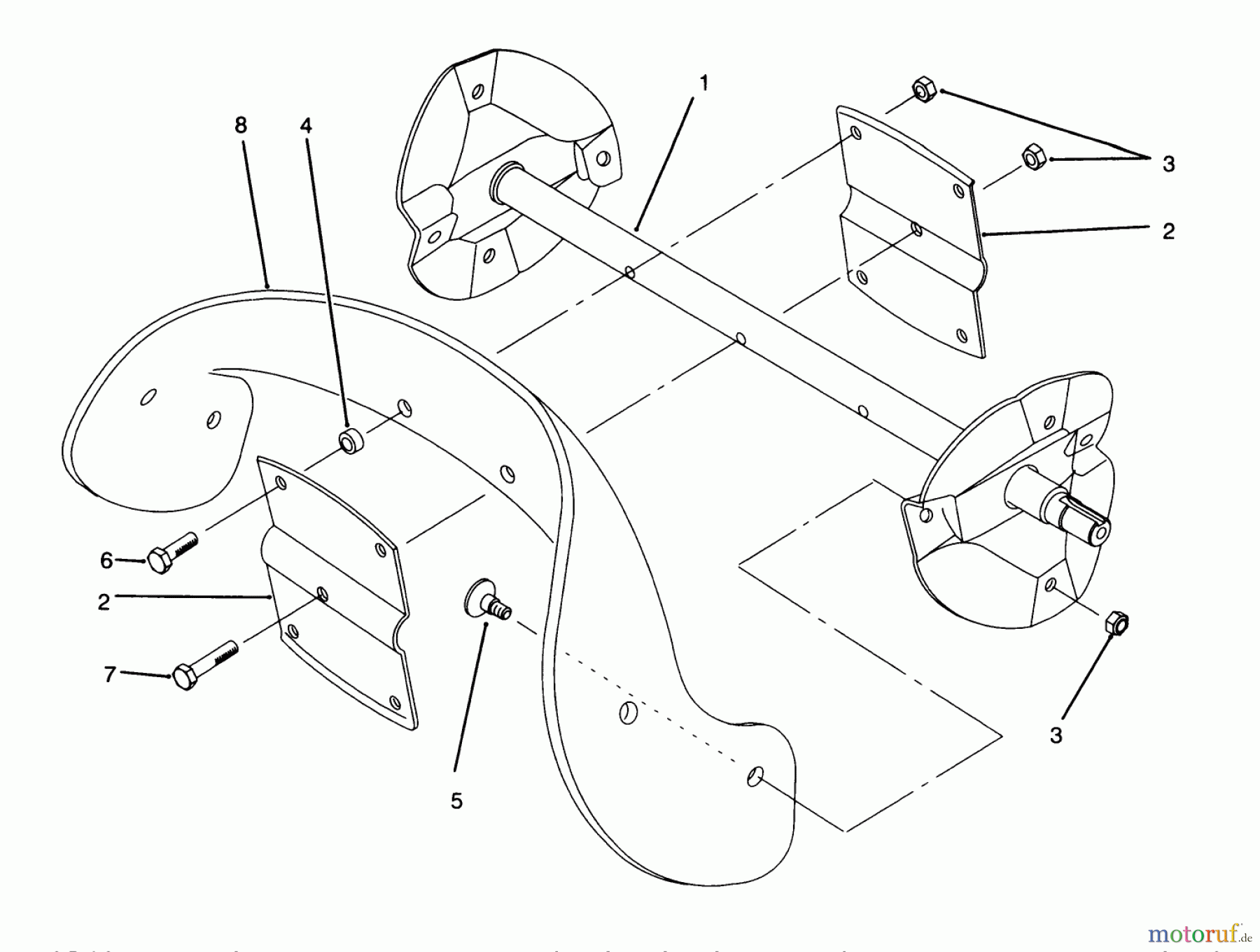 Toro Neu Snow Blowers/Snow Throwers Seite 1 38185 - Toro CCR 2000 Snowthrower, 1994 (4900001-4999999) ROTOR ASSEMBLY