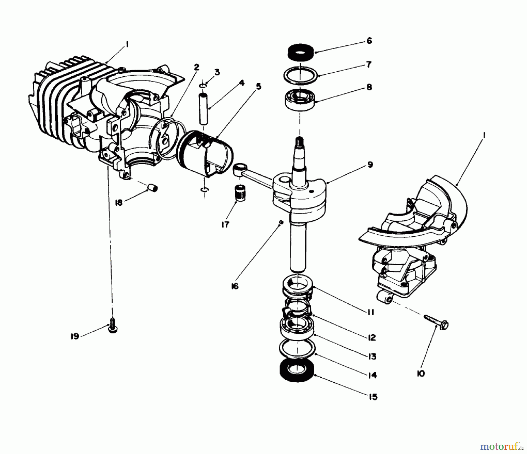  Toro Neu Snow Blowers/Snow Throwers Seite 1 38185 - Toro CCR 2000 Snowthrower, 1994 (4900001-4999999) SHORT BLOCK ASSEMBLY (ENGINE MODEL 47PP3-5)