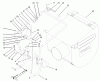 Toro 62925 - 5.5 hp Lawn Vacuum, 2001 (210000001-210999999) Ersatzteile HANDLE AND BAG ASSEMBLY