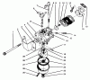 Toro 38186 - CCR 2000 Snowthrower, 1996 (6900001-6999999) Ersatzteile CARBURETOR ASSEMBLY (ENGINE MODEL 47PS5-5)