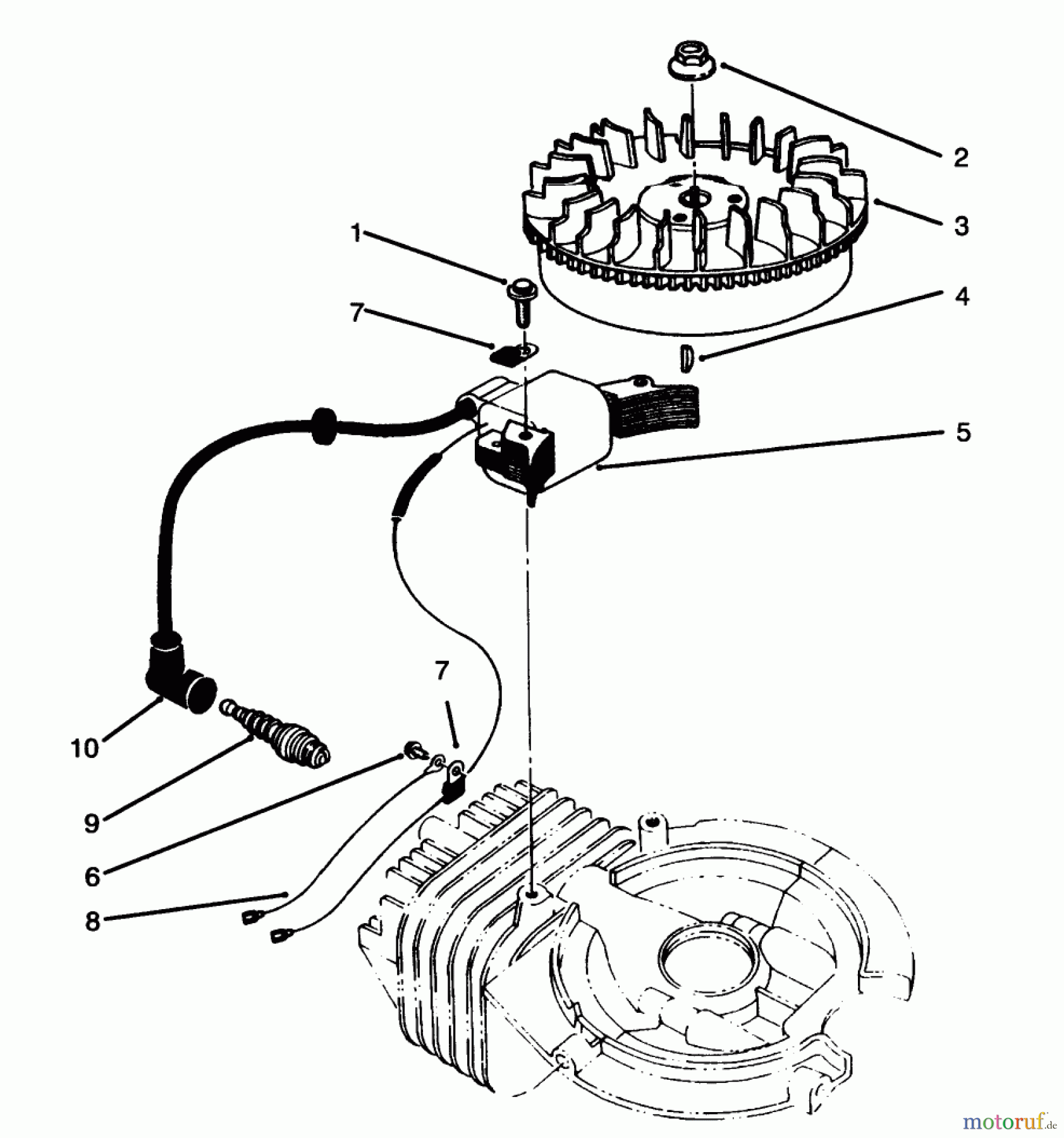  Toro Neu Snow Blowers/Snow Throwers Seite 1 38185 - Toro CCR 2000 Snowthrower, 1995 (5900001-5999999) FLYWHEEL & MAGNETO ASSEMBLY (ENGINE MODEL 47PS5-5)