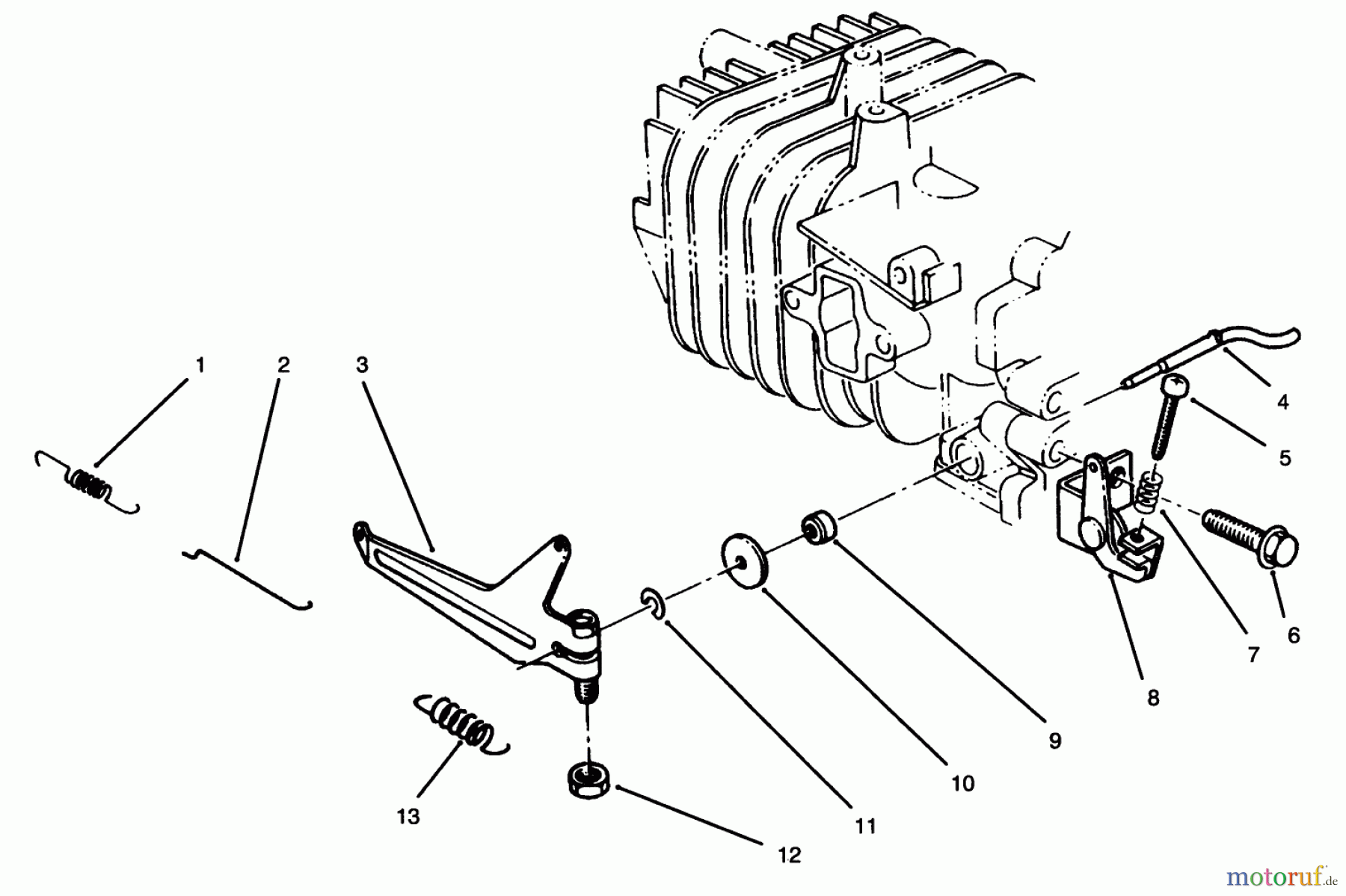 Toro Neu Snow Blowers/Snow Throwers Seite 1 38185 - Toro CCR 2000 Snowthrower, 1995 (5900001-5999999) GOVERNOR ASSEMBLY (ENGINE MODEL 47PS5-5)