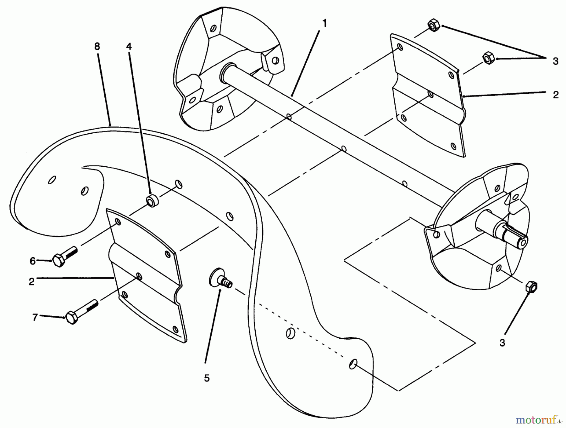  Toro Neu Snow Blowers/Snow Throwers Seite 1 38185 - Toro CCR 2000 Snowthrower, 1995 (5900001-5999999) ROTOR ASSEMBLY
