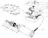 Toro 38190 - CCR 1000 Snowthrower, 1990 (0000001-0999999) Ersatzteile STARTER MOTOR & SWITCH ASSEMBLY (MODEL NO. 38195 ONLY)