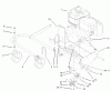 Toro 62925 - 5.5 hp Lawn Vacuum, 2003 (230000001-230999999) Ersatzteile ENGINE AND WHEEL SUPPORT ASSEMBLY