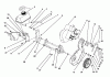 Toro 38191 - CCR 1000 Snowthrower, 1992 (2000001-2999999) Ersatzteile ENGINE & FRAME ASSEMBLY