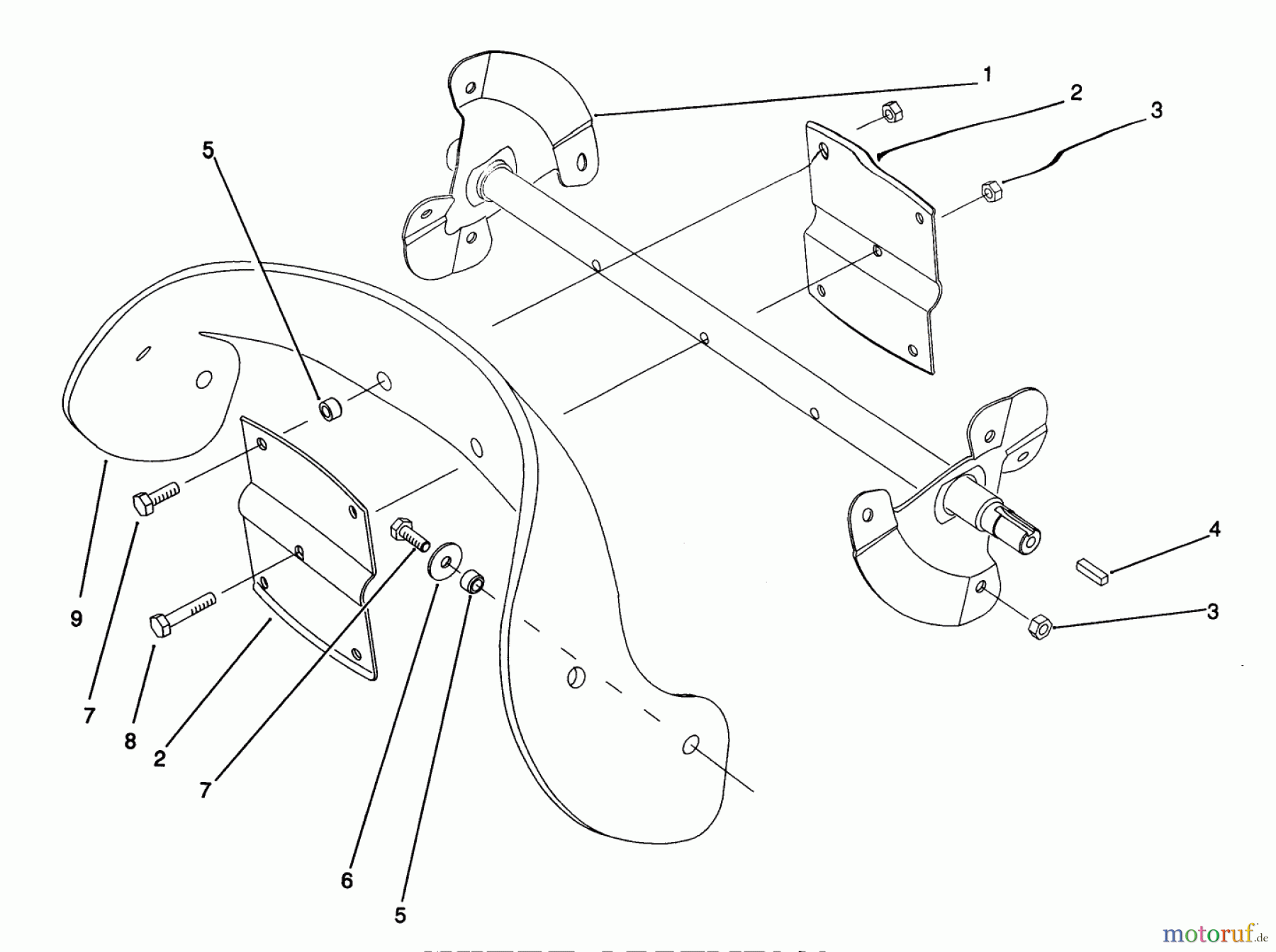 Toro Neu Snow Blowers/Snow Throwers Seite 1 38191 - Toro CCR 1000 Snowthrower, 1992 (2000001-2999999) ROTOR ASSEMBLY