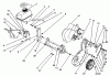Toro 38191 - CCR 1000 Snowthrower, 1993 (3900001-3999999) Ersatzteile ENGINE & FRAME ASSEMBLY