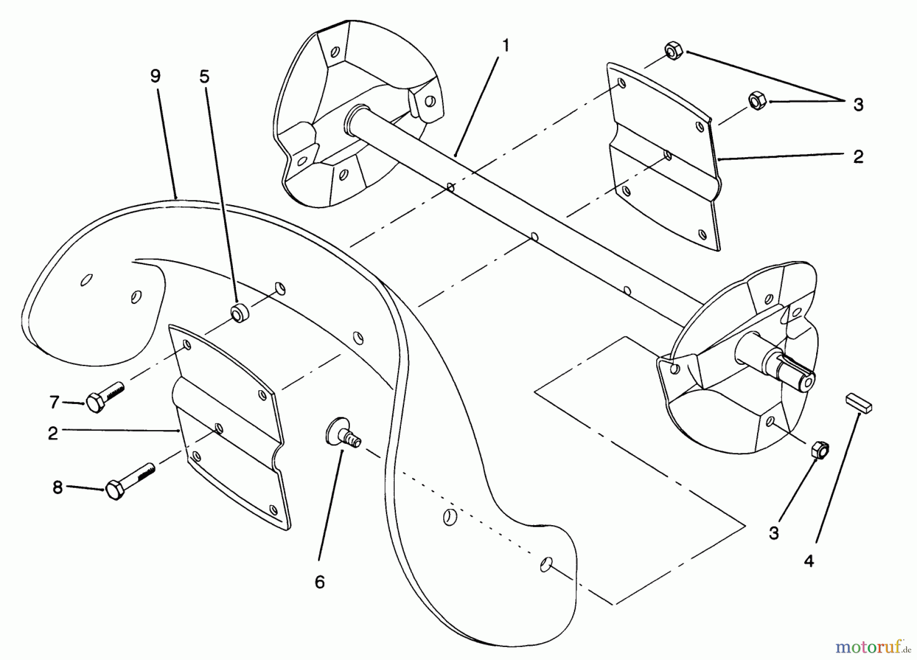 Toro Neu Snow Blowers/Snow Throwers Seite 1 38191 - Toro CCR 1000 Snowthrower, 1993 (3900001-3999999) ROTOR ASSEMBLY