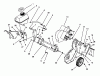 Toro 38190 - CCR 1000 Snowthrower, 1994 (49000001-49999999) Ersatzteile ENGINE & FRAME ASSEMBLY