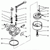 Toro 38195 - CCR 1000 Snowthrower, 1996 (69000001-69999999) Ersatzteile CARBURETOR NO. 632641