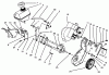 Toro 38195 - CCR 1000 Snowthrower, 1996 (69000001-69999999) Ersatzteile ENGINE & FRAME ASSEMBLY MODEL 38190 (RECOIL)