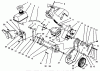 Toro 38195 - CCR 1000 Snowthrower, 1996 (69000001-69999999) Ersatzteile ENGINE & FRAME ASSEMBLY MODEL 38195 (ELECTRIC)