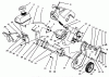Toro 38196 - CCR 1000 Snowthrower, 1996 (6900001-6999999) Ersatzteile ENGINE & FRAME ASSEMBLY MODEL 38196 (ELECTRIC)