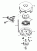 Toro 38195 - CCR 1000 Snowthrower, 1991 (1000001-1999999) Ersatzteile RECOIL STARTER NO. 590537