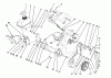 Toro 38196 - CCR 1000 Snowthrower, 1992 (2000001-2999999) Ersatzteile ENGINE & FRAME ASSEMBLY