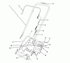 Toro 38196 - CCR 1000 Snowthrower, 1992 (2000001-2999999) Ersatzteile HANDLE ASSEMBLY