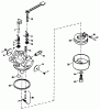 Toro 38196 - CCR 1000 Snowthrower, 1993 (3900001-3999999) Ersatzteile CARBURETOR NO. 632641