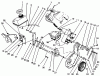 Toro 38196 - CCR 1000 Snowthrower, 1993 (3900001-3999999) Ersatzteile ENGINE & FRAME ASSEMBLY
