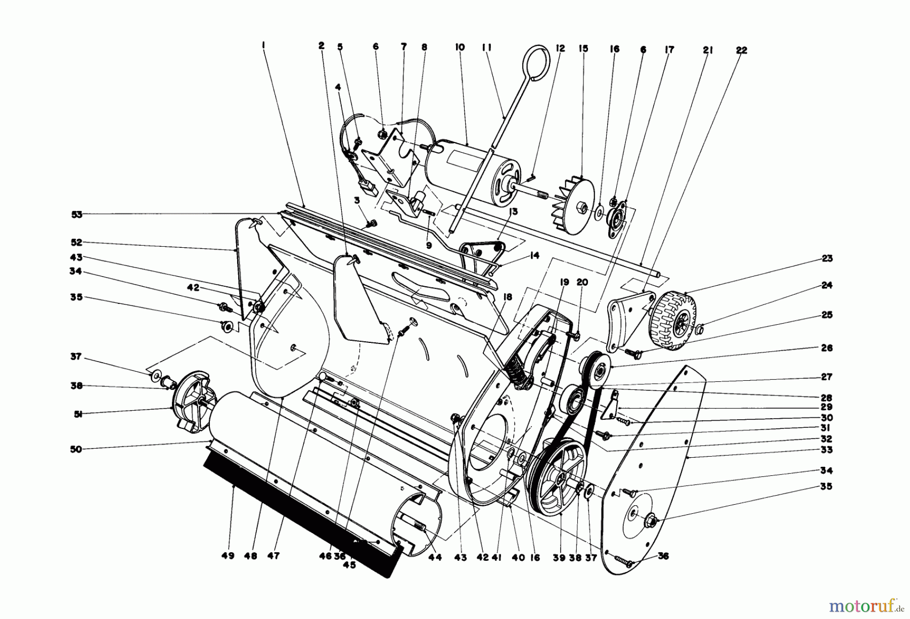 Toro Neu Snow Blowers/Snow Throwers Seite 1 38200 (S-120) - Toro S-120 Snowthrower, 1980 (0000001-0999999) LOWER MAIN FRAME ASSEMBLY