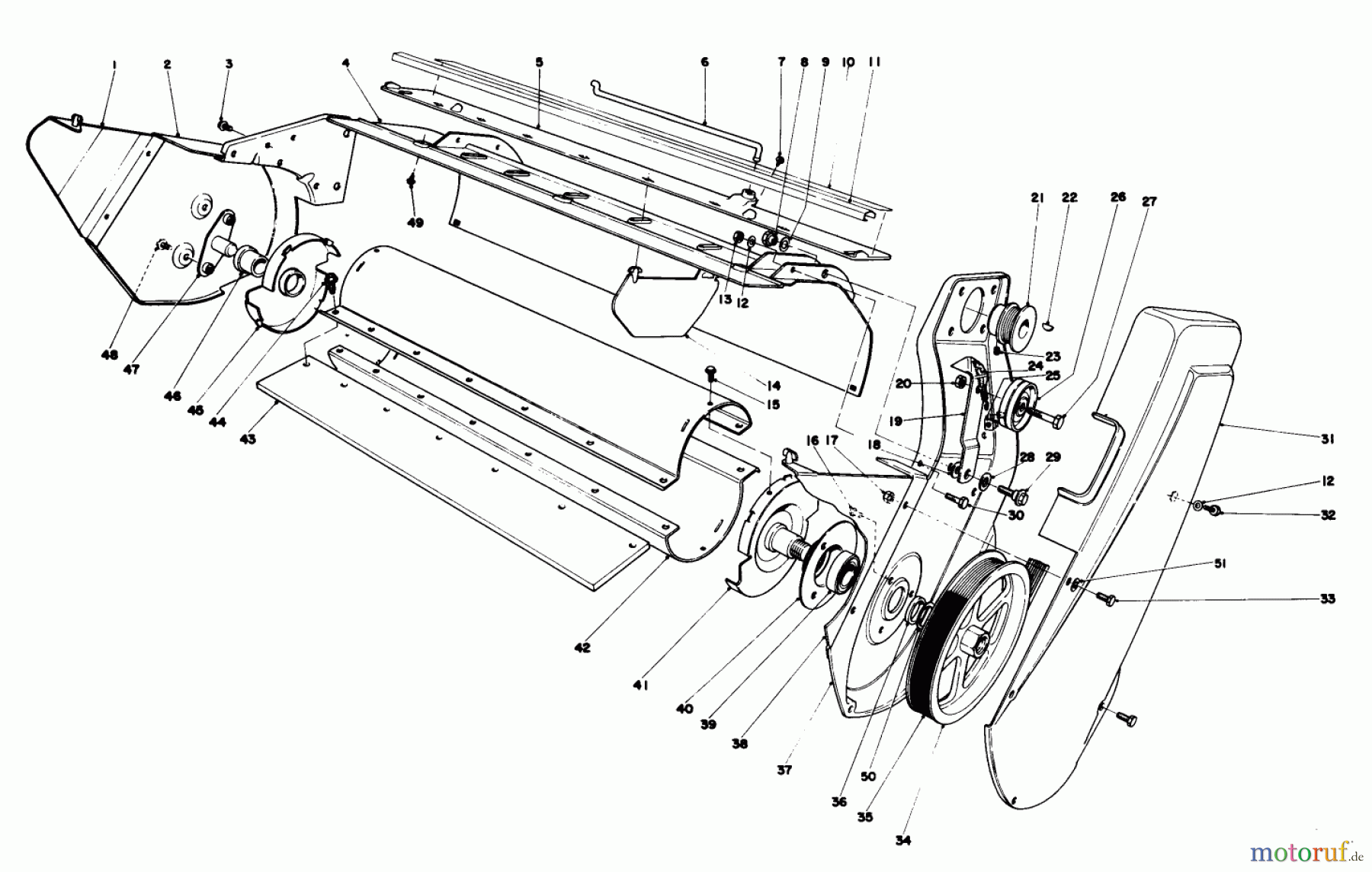 Toro Neu Snow Blowers/Snow Throwers Seite 1 38220 (S-200) - Toro S-200 Snowthrower, 1979 (9000001-9999999) LOWER MAIN FRAME ASSEMBLY (MODEL 38220 & 38230)