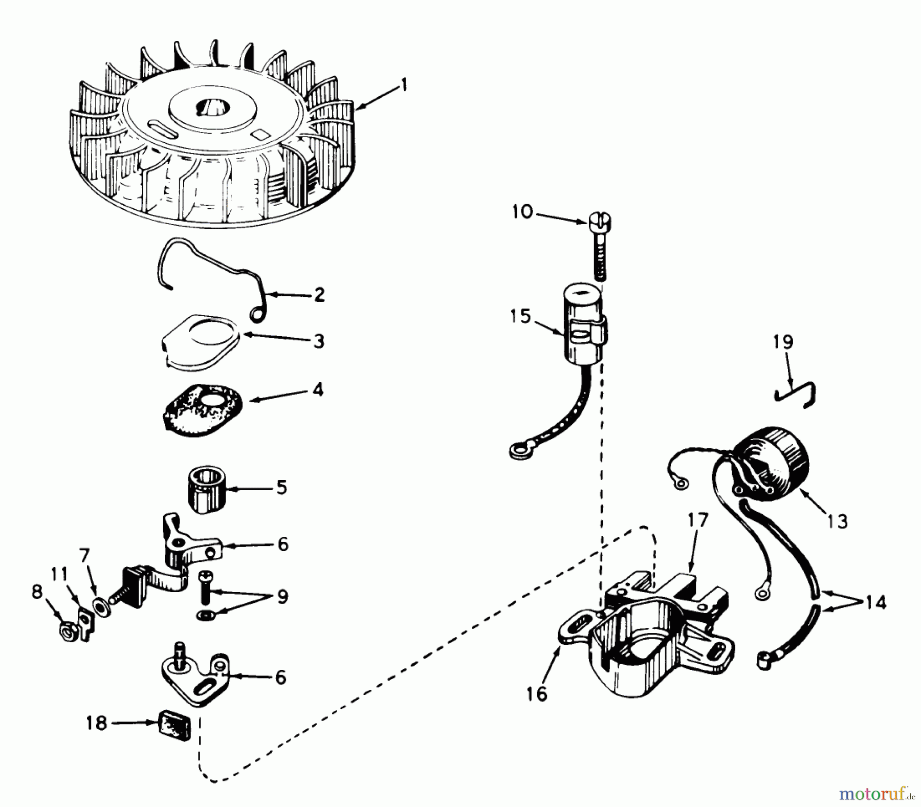 Toro Neu Snow Blowers/Snow Throwers Seite 1 38230 (S-200) - Toro S-200 Snowthrower, 1979 (9000001-9999999) MAGNETO NO. 610794A (ENGINE MODEL AH520 TYPE 1585 UNIT MODEL 38220)