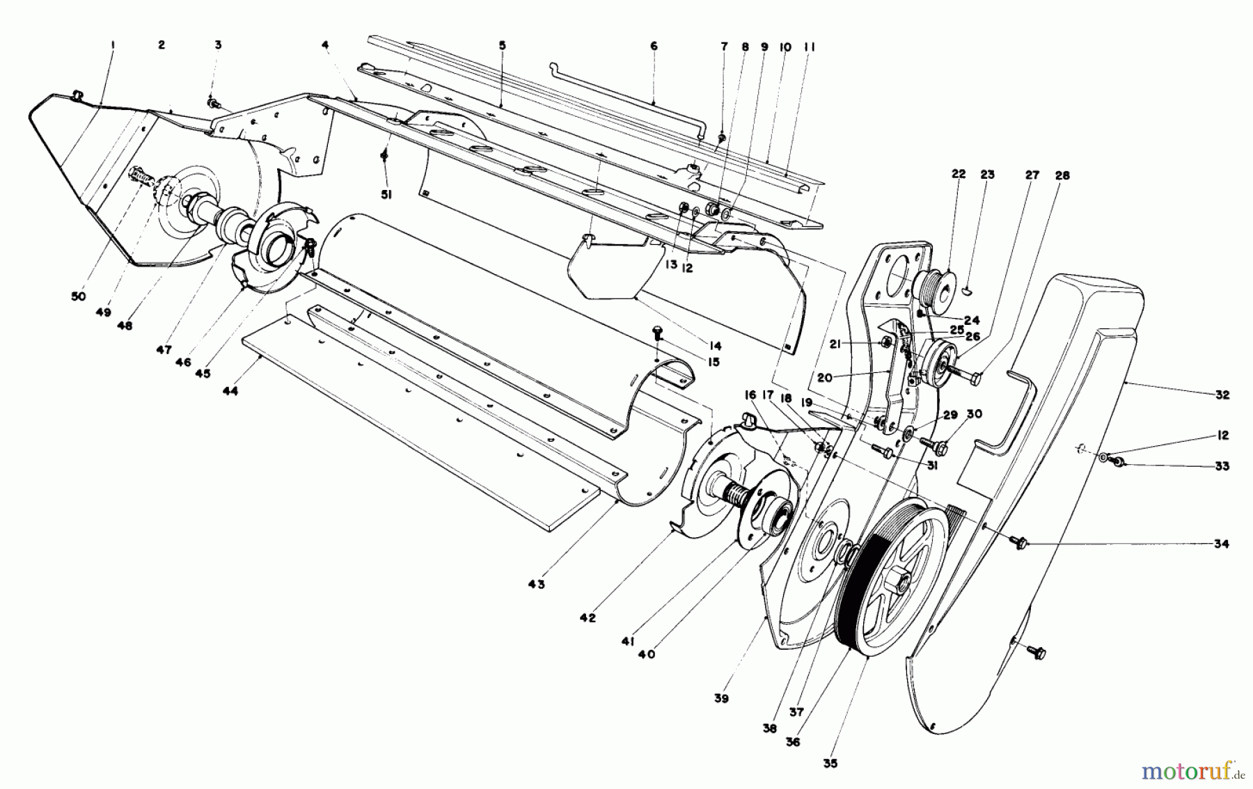Toro Neu Snow Blowers/Snow Throwers Seite 1 38235 (S-200) - Toro S-200 Snowthrower, 1980 (0000001-0999999) LOWER MAIN FRAME ASSEMBLY (MODEL 38225 & 38235)