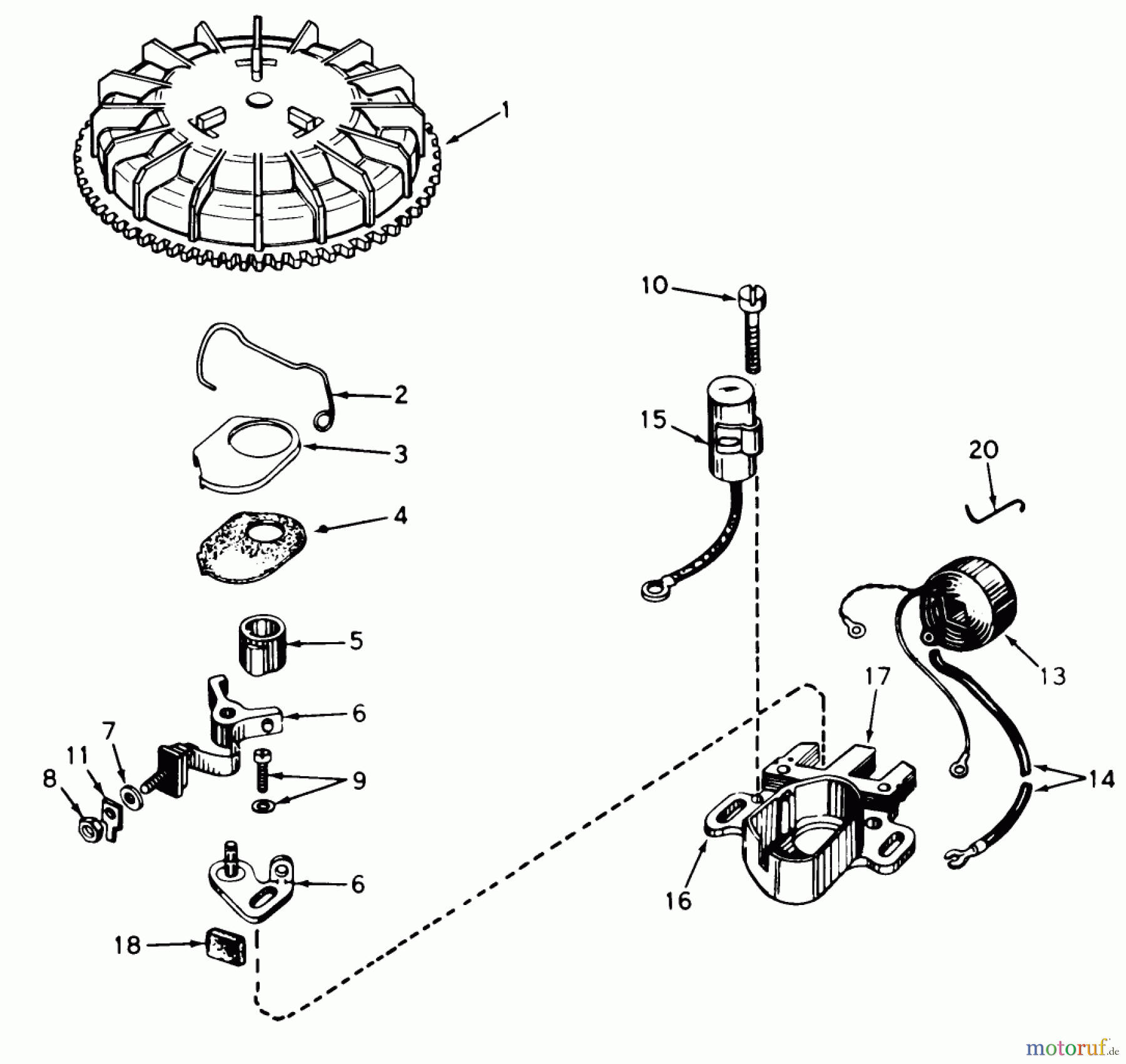 Toro Neu Snow Blowers/Snow Throwers Seite 1 38225 (S-200) - Toro S-200 Snowthrower, 1980 (0000001-0999999) MAGNETO NO. 610772A ENGINE MODEL AH520 TYPE 1583A UNIT MODEL 38235 (USED ON UNITS WITH SERIAL NO. 0000001 THRU 0003000)